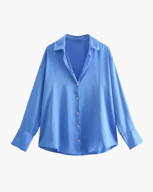 Améliane | Chemise Élégante en Satin pour Femme