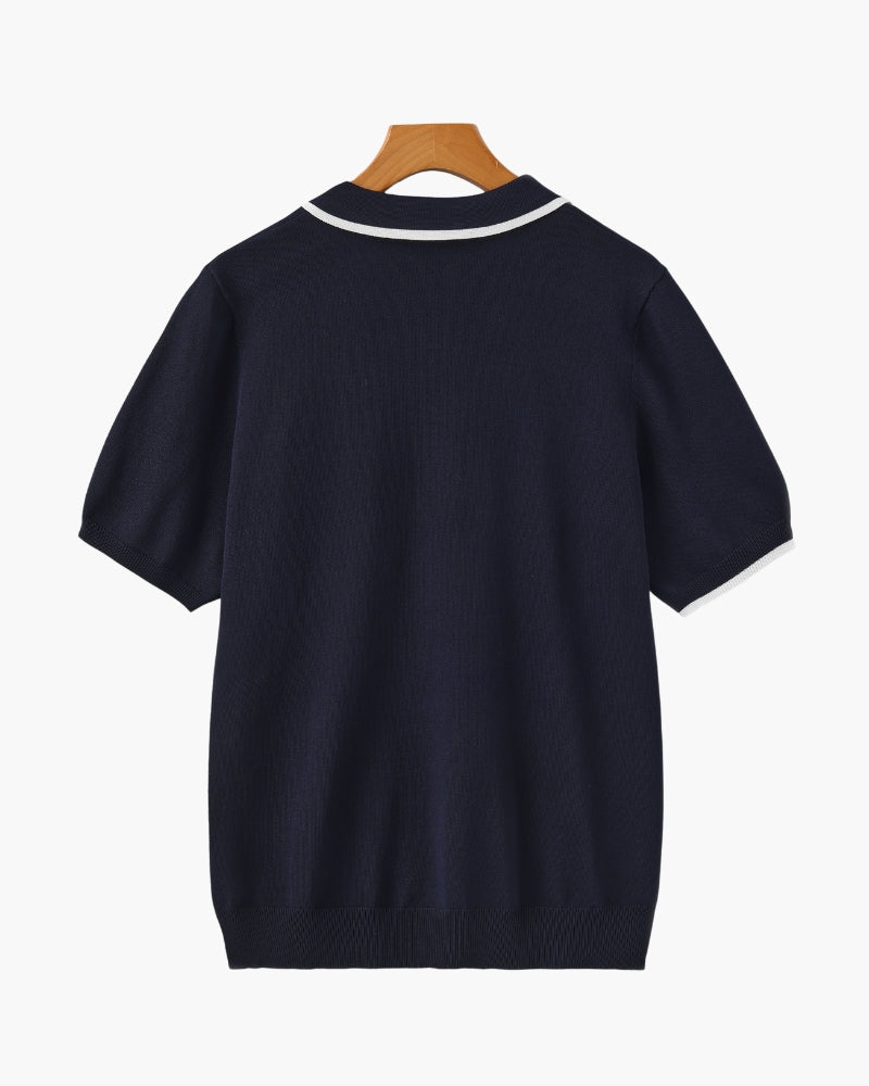 Lucien | Polo en maille à finitions contrastées