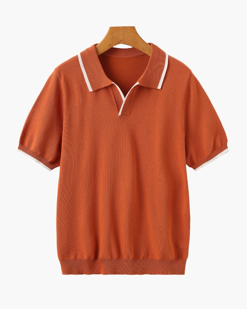 Lucien | Polo en maille à finitions contrastées