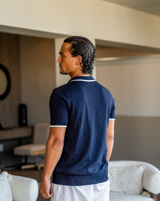 Lucien | Polo en maille à finitions contrastées