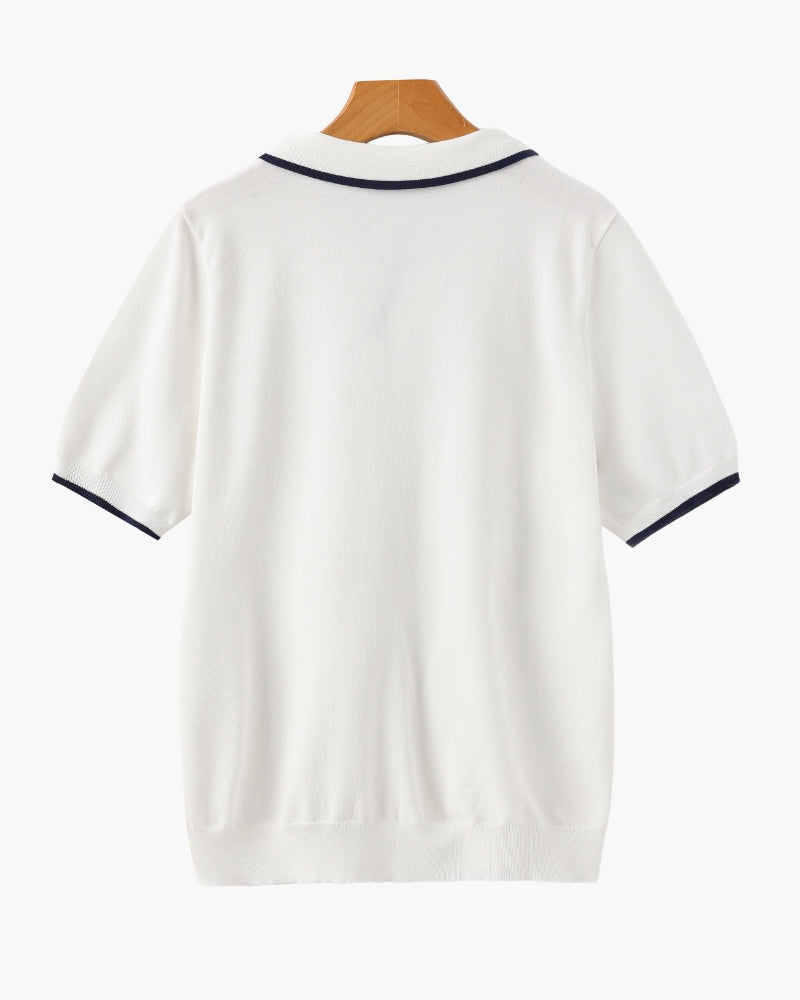 Lucien | Polo en maille à finitions contrastées
