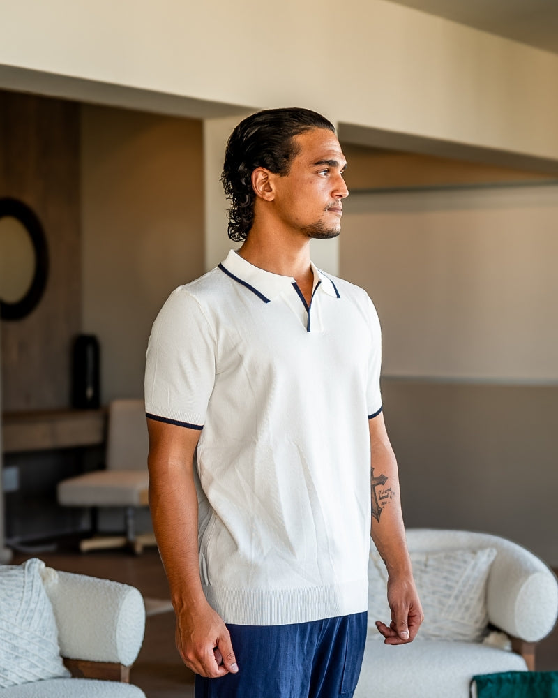 Lucien | Polo en maille à finitions contrastées