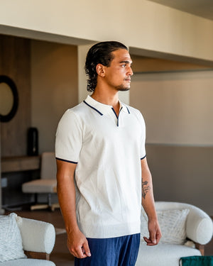 Lucien | Polo en maille à finitions contrastées