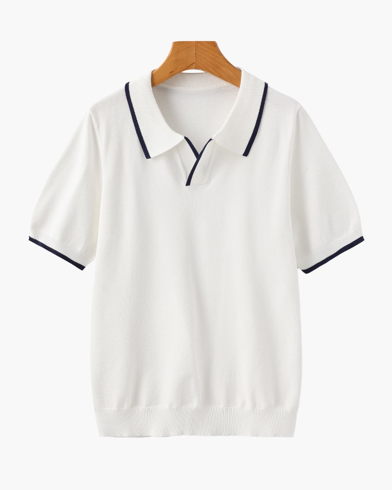 Lucien | Polo en maille à finitions contrastées