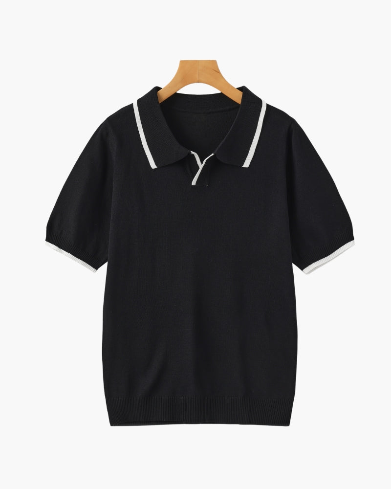 Lucien | Polo en maille à finitions contrastées