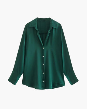 Améliane | Chemise Élégante en Satin pour Femme