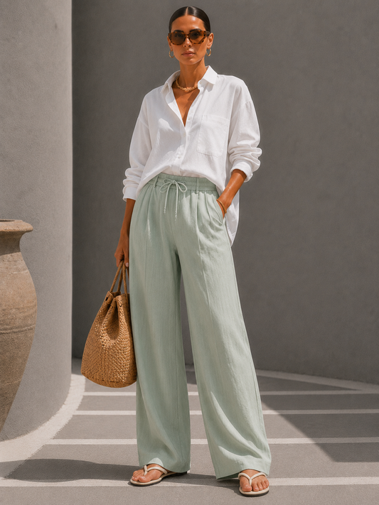 Hélène | Pantalon Large Élégant
