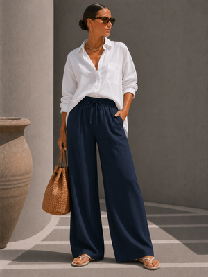 Hélène | Pantalon Large Élégant