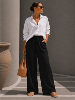 Hélène | Pantalon Large Élégant