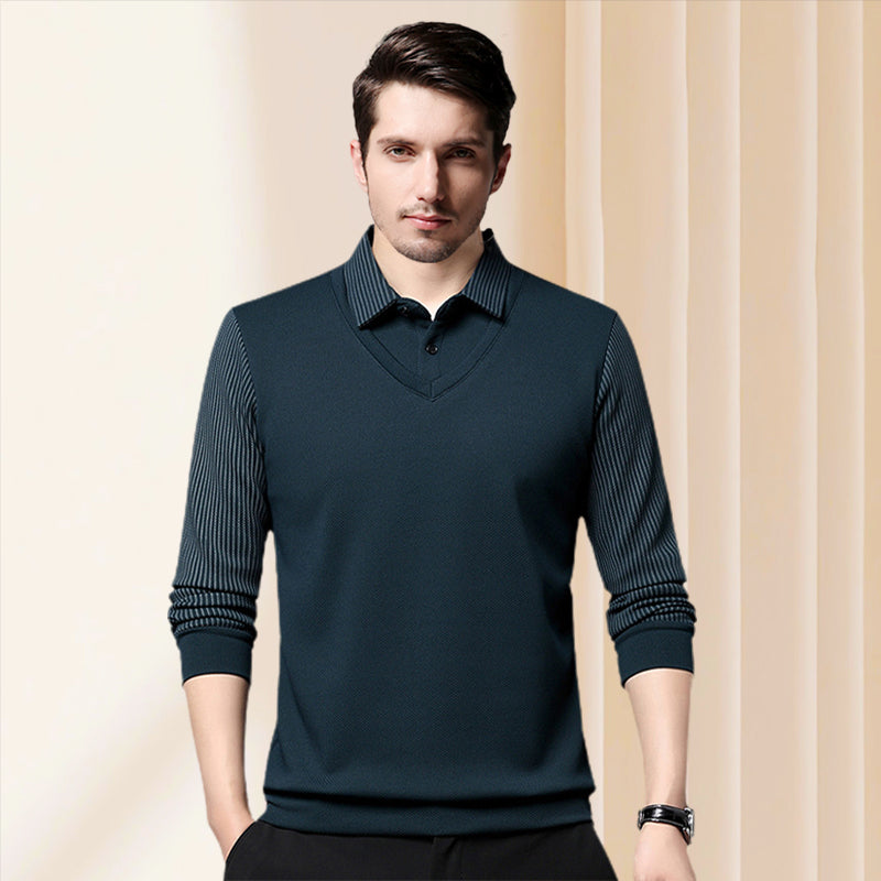 Louis | Ensemble Deux Pièces à Col Rayé en Coton