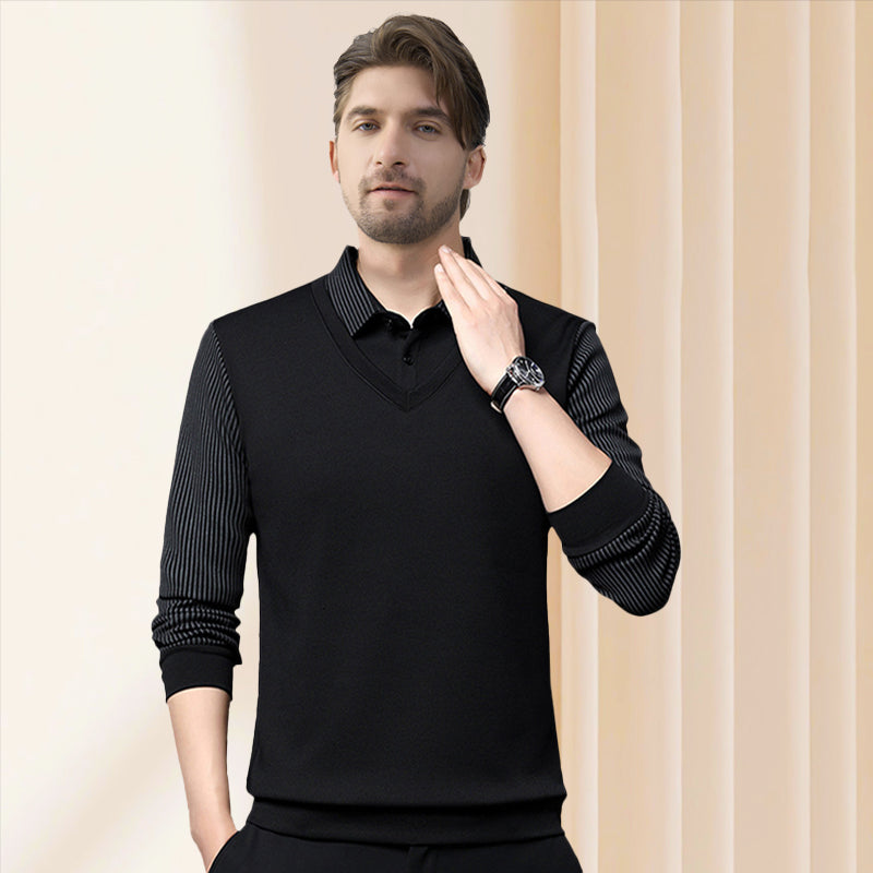 Louis | Ensemble Deux Pièces à Col Rayé en Coton