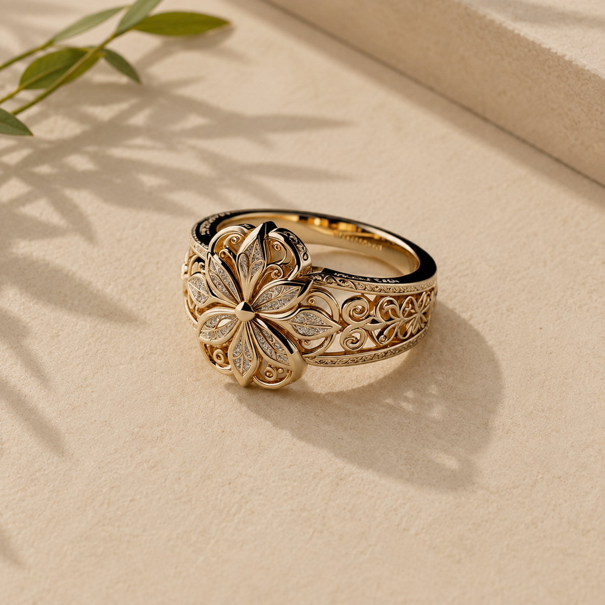 Ophélie | Bague Filigrane Florale