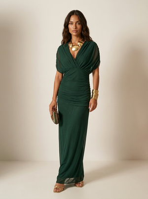 Béatrice | Robe Maxi de Soirée Plissée Élégante