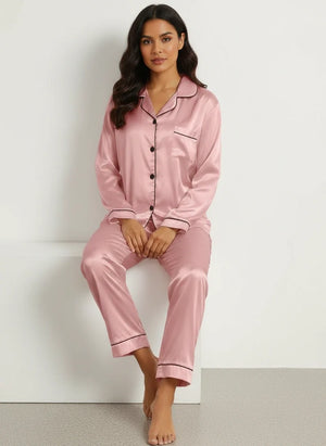 Alizée | Ensemble Pyjama Satiné Élégant pour Femme