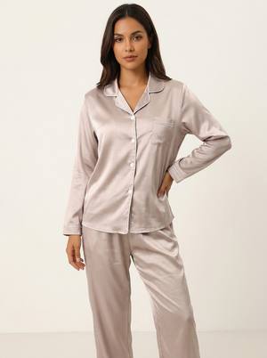 Alizée | Ensemble Pyjama Satiné Élégant pour Femme