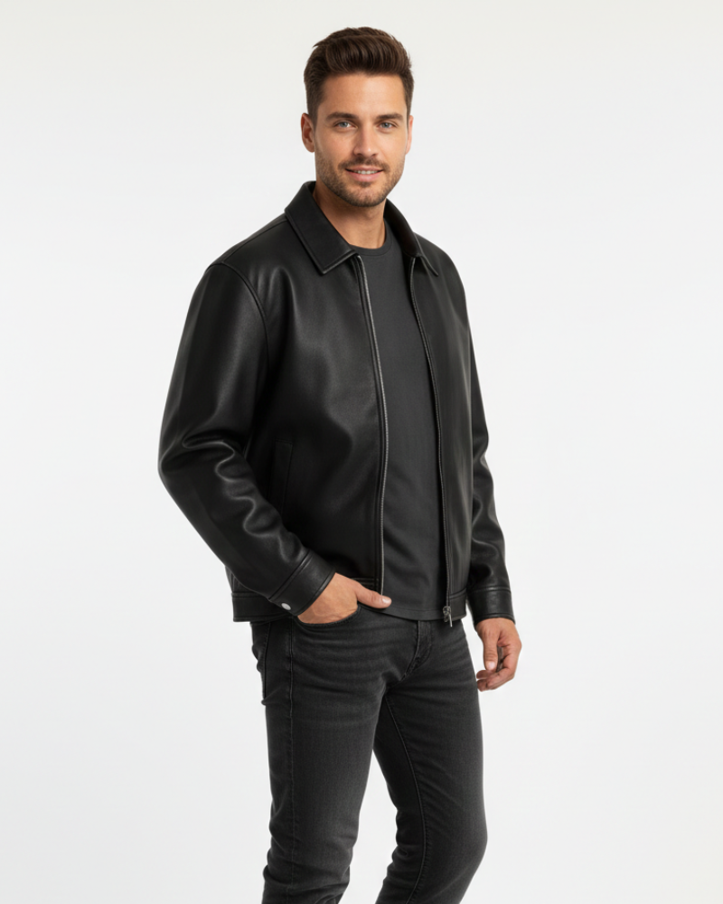 Thibault | Veste Moderne en Cuir pour Homme