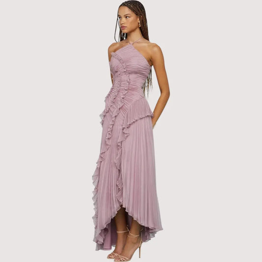 Éléonore | Robe Maxi Élégante à Col Halter
