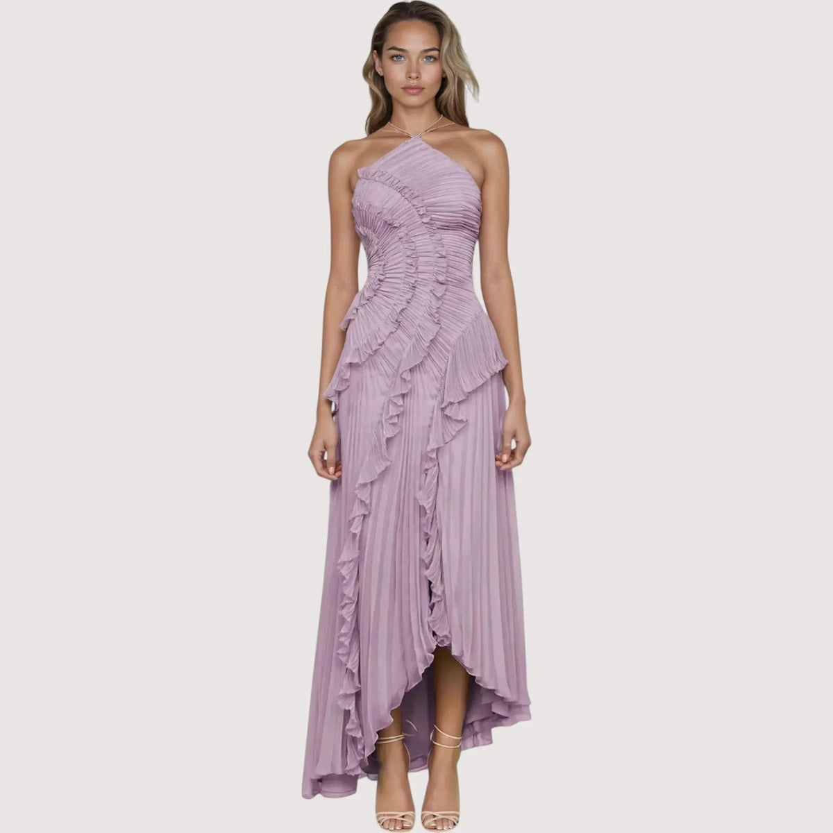 Éléonore | Robe Maxi Élégante à Col Halter