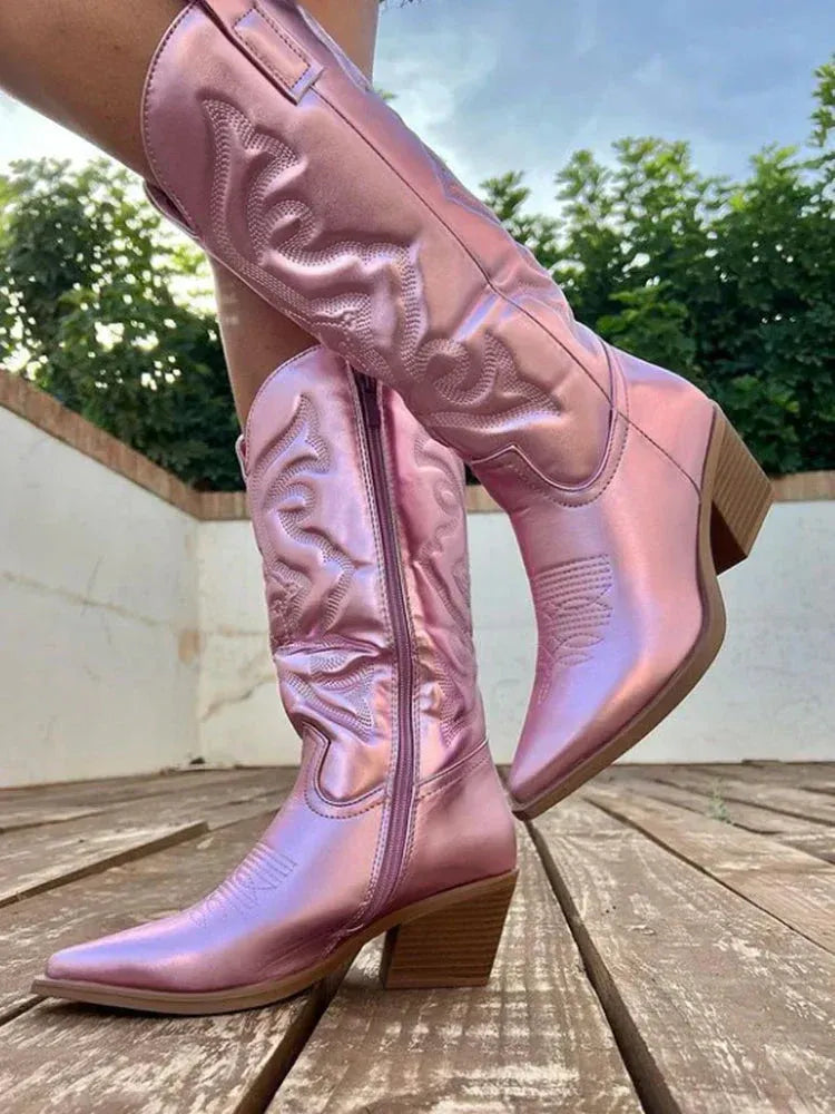 Madeleine | Bottes Western Métallisées pour Femme