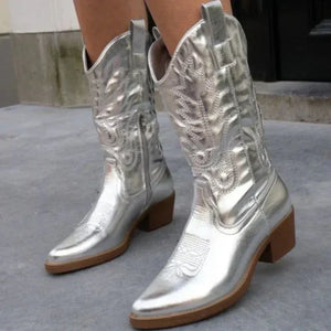 Madeleine | Bottes Western Métallisées pour Femme