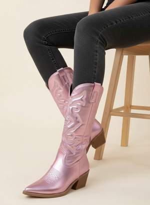 Madeleine | Bottes Western Métallisées pour Femme