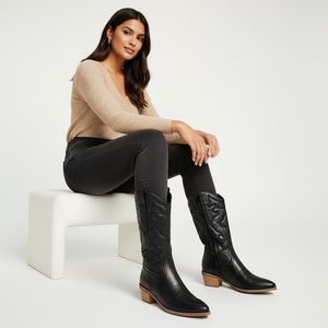 Madeleine | Bottes Western Métallisées pour Femme