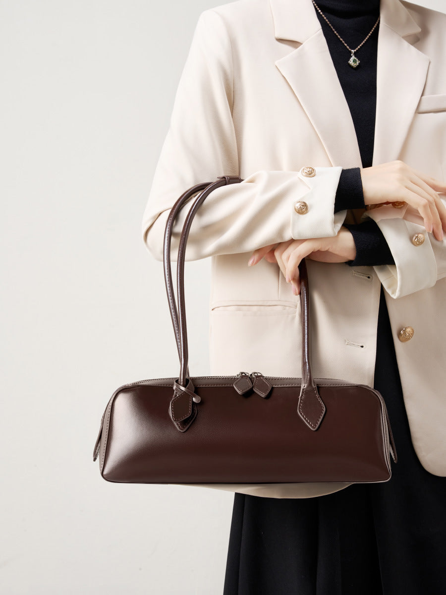 Soline | Sac Baguette de Luxe à Finition Brillante