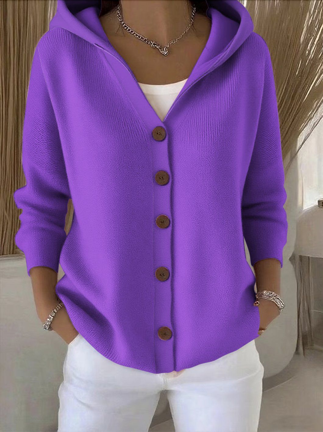 Anaïs | Veste en Tricot à Capuche