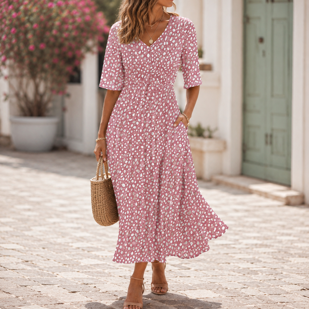 Valentina | Robe Midi Élégante à Coupe Flatteuse