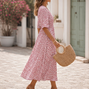 Valentina | Robe Midi Élégante à Coupe Flatteuse