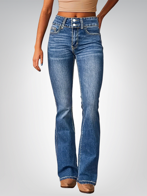 Louise | Jean Évasé Taille Haute Stretch