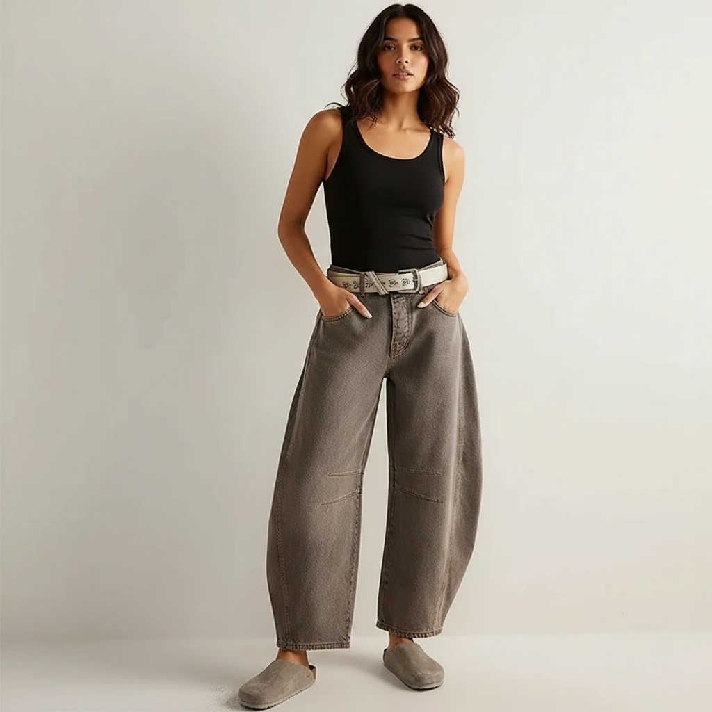Anaëlle | Jean Barrel Décontracté pour Femme