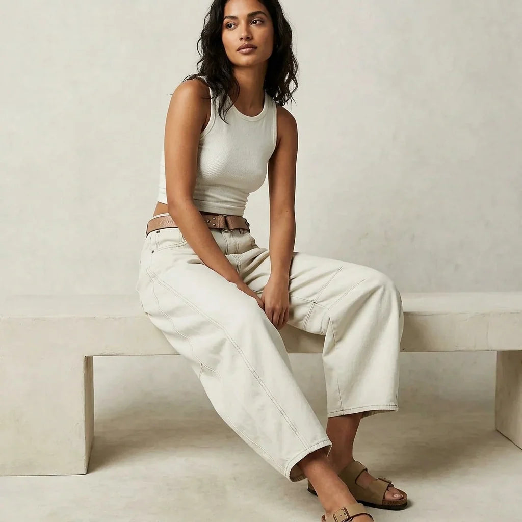 Anaëlle | Jean Barrel Décontracté pour Femme