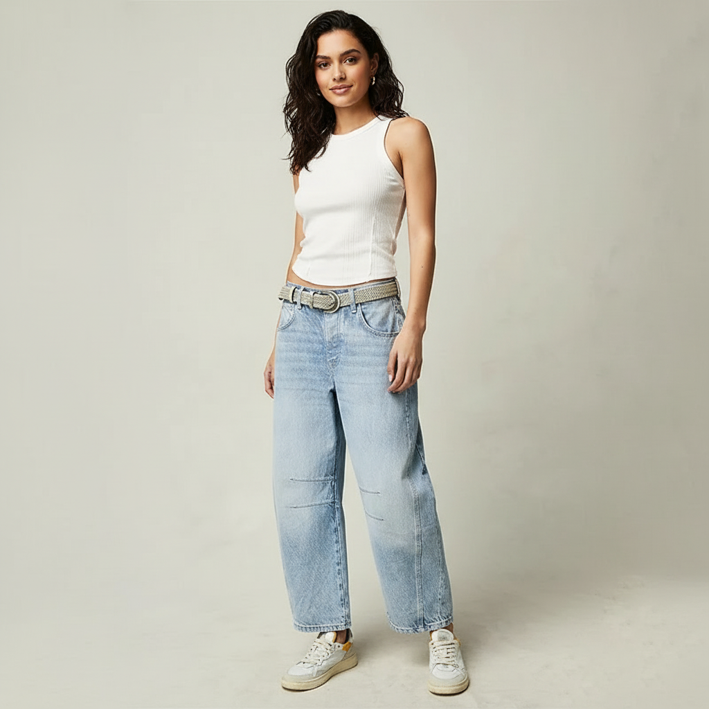 Anaëlle | Jean Barrel Décontracté pour Femme
