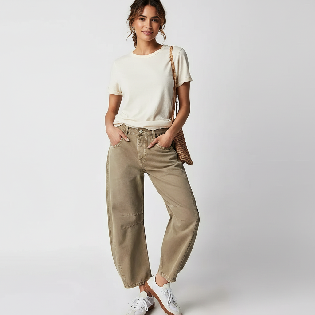Anaëlle | Jean Barrel Décontracté pour Femme