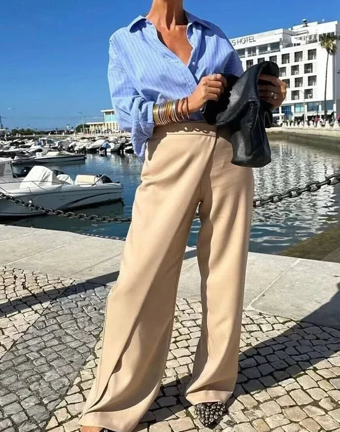 Camélia | Pantalon Large Élégant