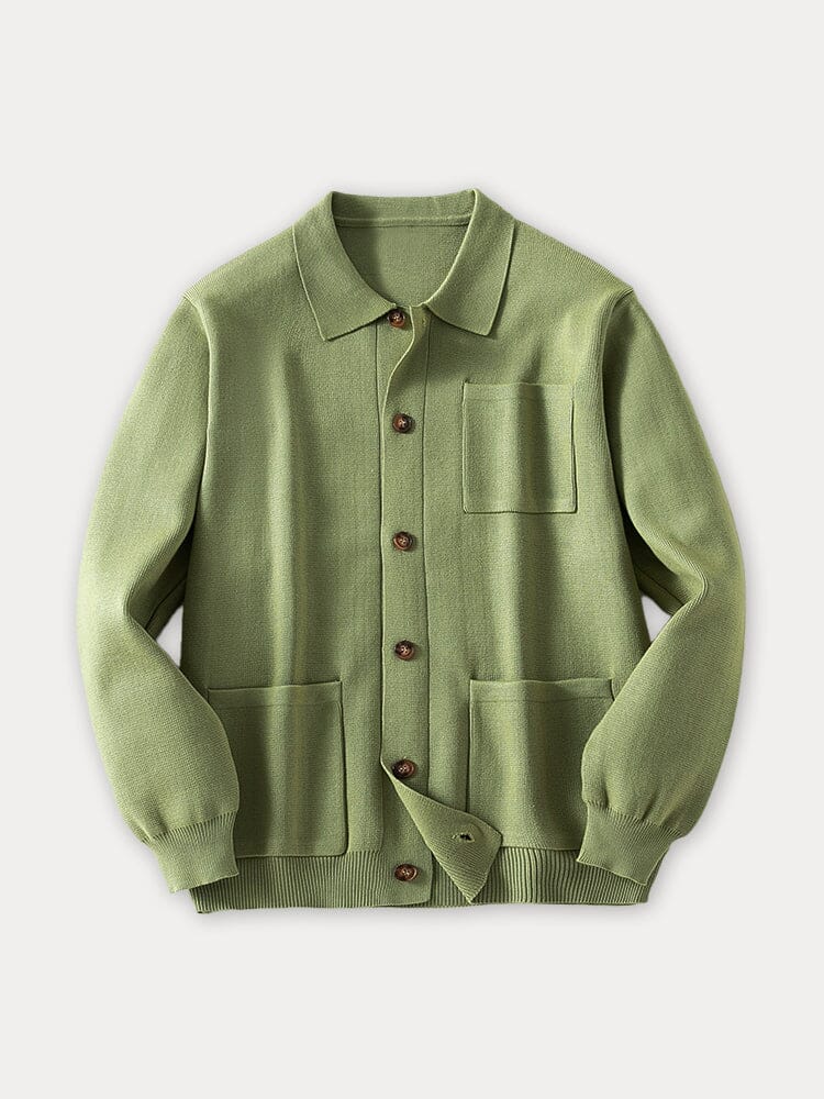 Pierre | Cardigan Confortable en Maille à Col Polo