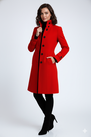 Fanny | Trench-Coat Élégant à Col Haut pour Femme