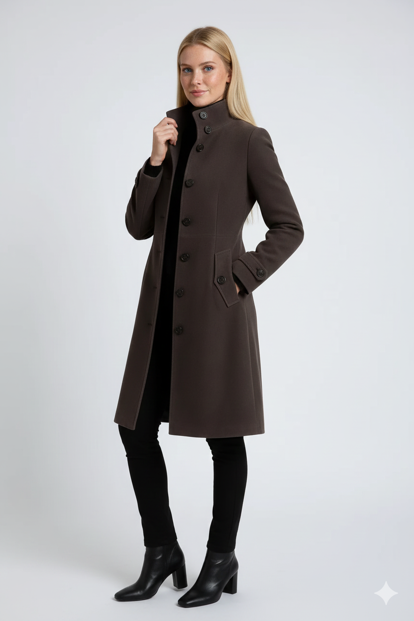 Fanny | Trench-Coat Élégant à Col Haut pour Femme