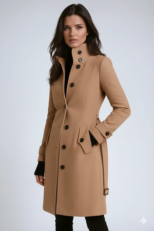 Fanny | Trench-Coat Élégant à Col Haut pour Femme