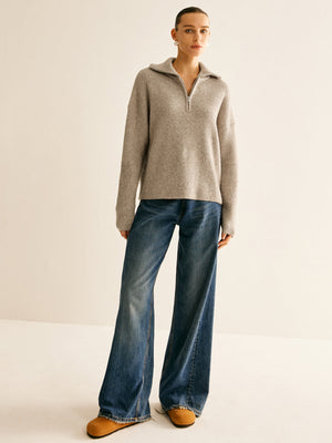 Louna | Pull Femme Zippé à Col Montant