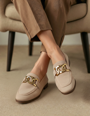 Claudine | Mocassins Élégants en Daim