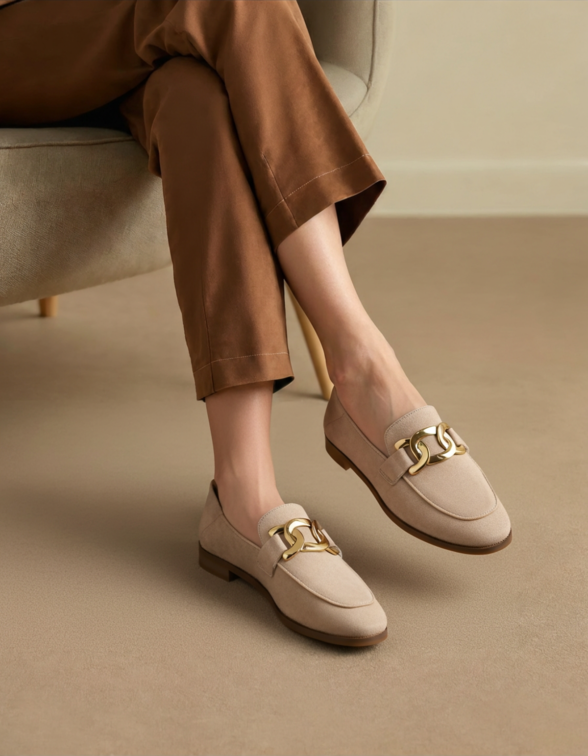 Claudine | Mocassins Élégants en Daim