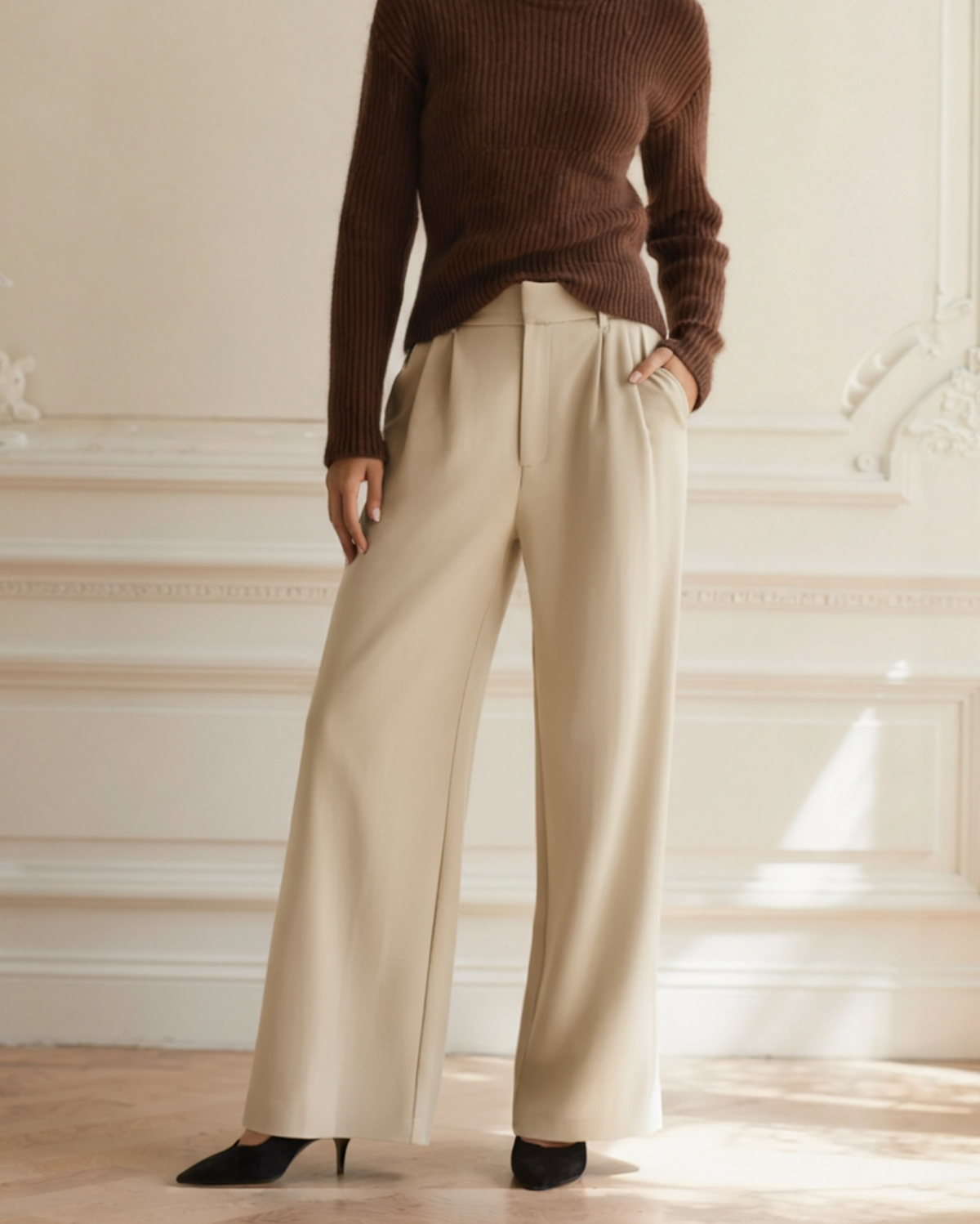 Geneviève | Pantalon Large Élégant pour Femme