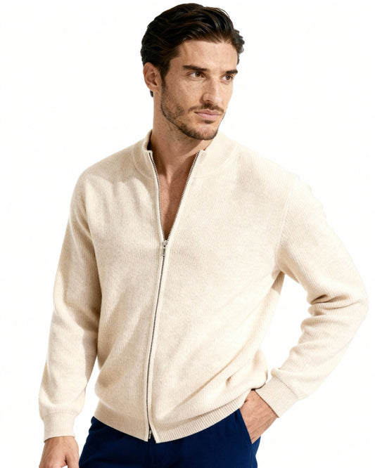 Alban | Gilet zippé 100 % cachemire