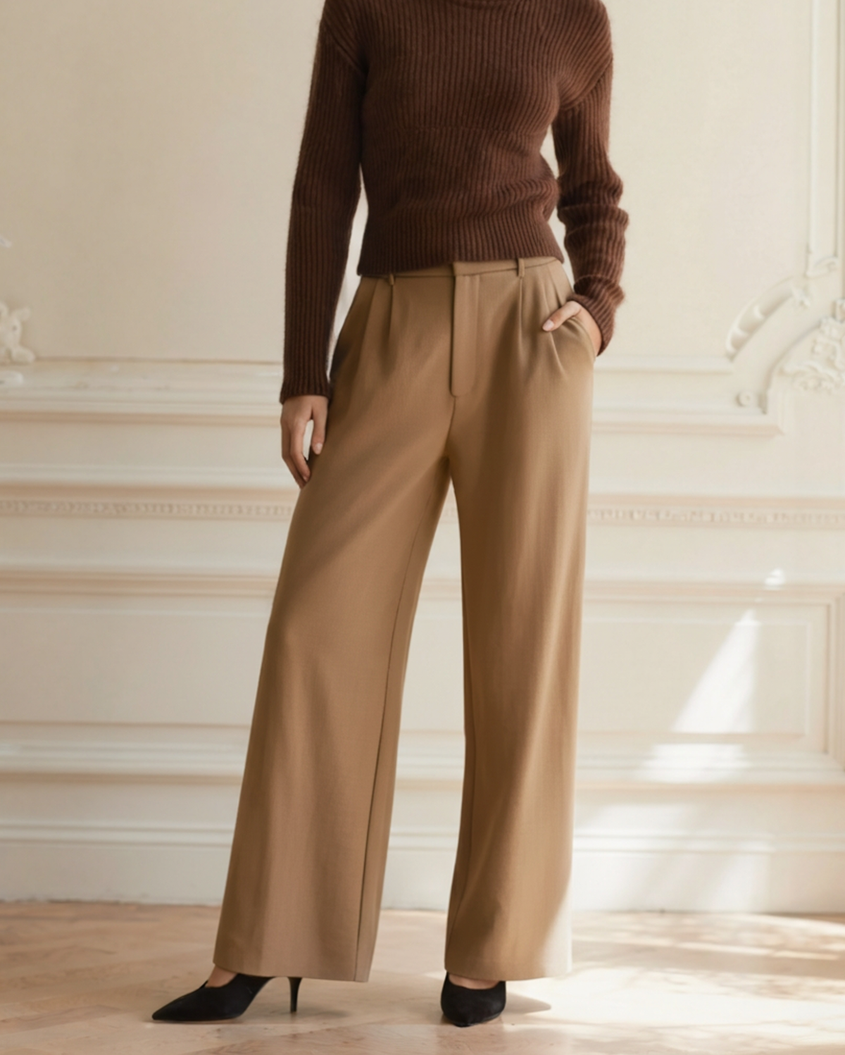 Geneviève | Pantalon Large Élégant pour Femme
