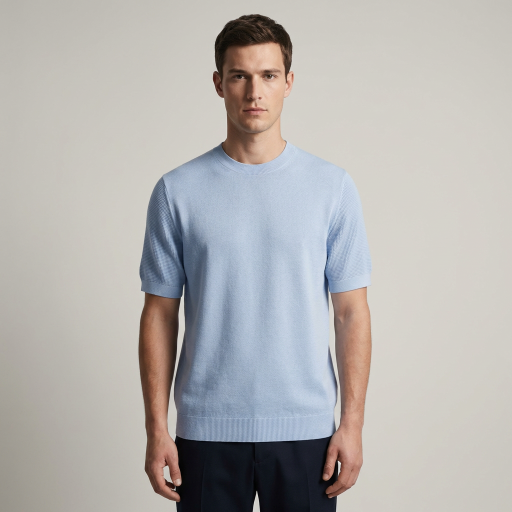 Quentin | T-Shirt Homme en Cachemire à Col Rond