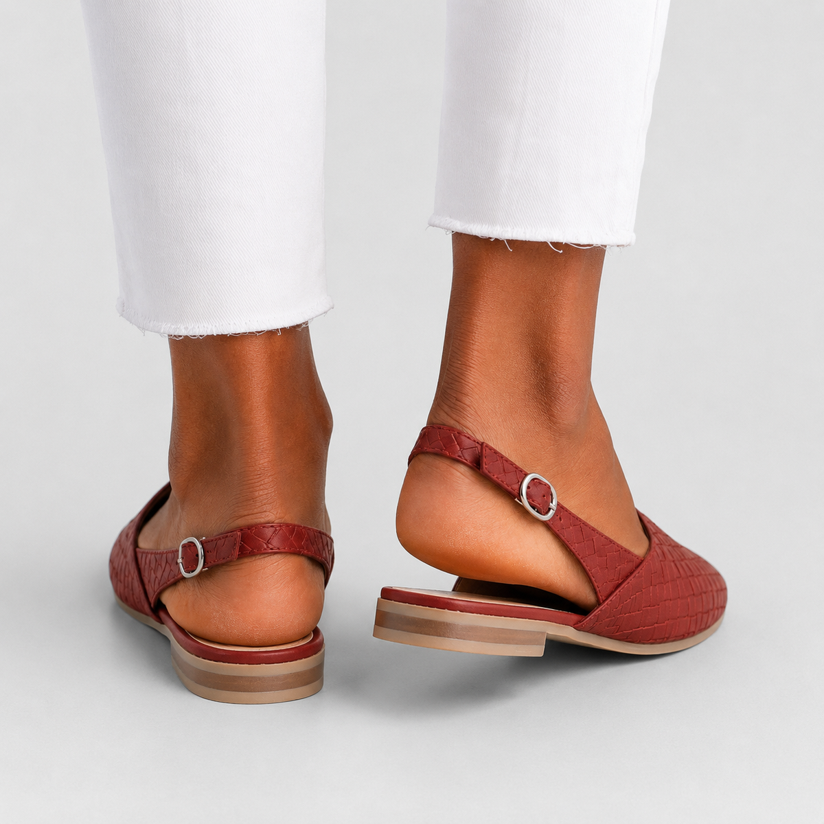 Estelle | Mocassins Tressés à Bride Arrière