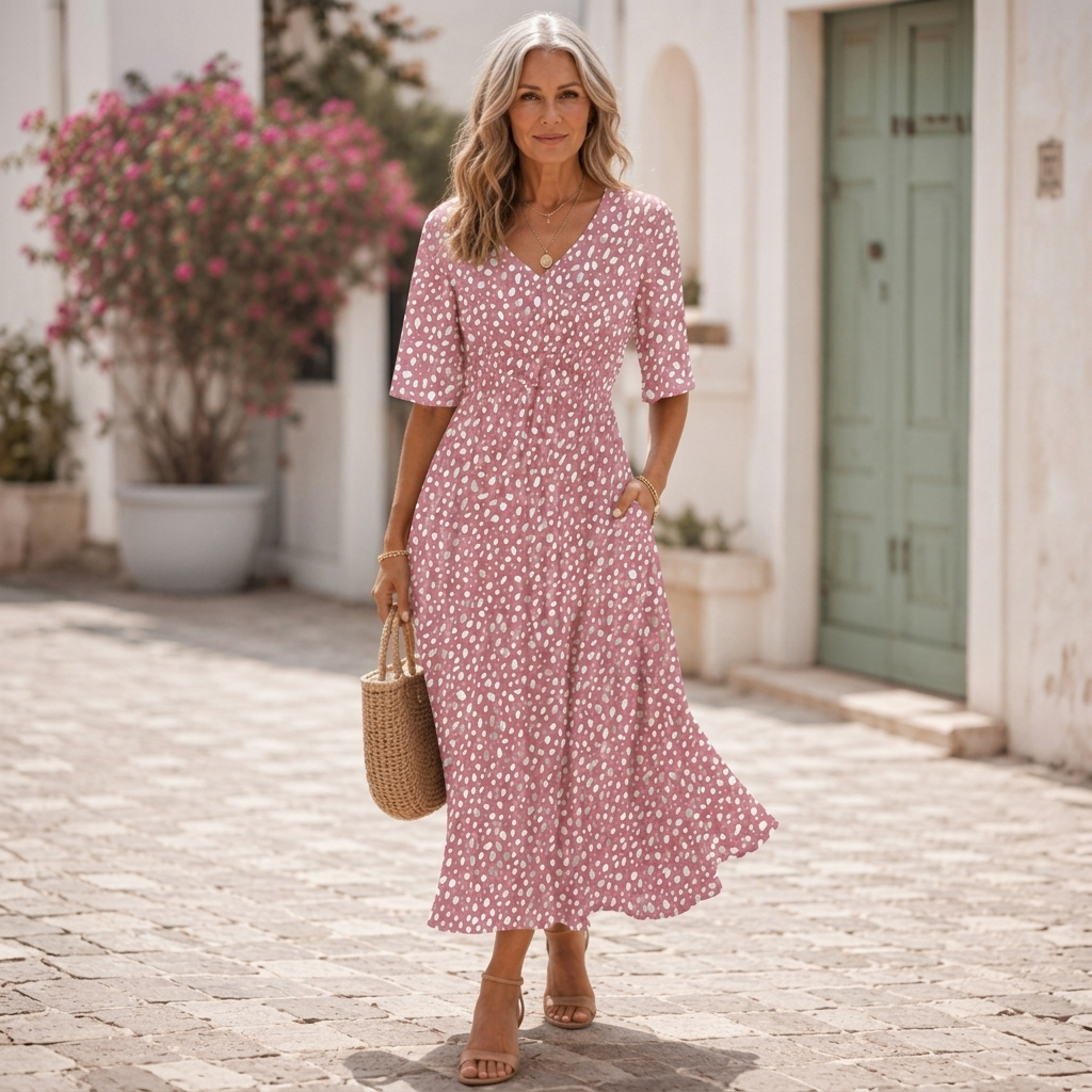 Valentina | Robe Midi Élégante à Coupe Flatteuse