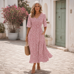 Valentina | Robe Midi Élégante à Coupe Flatteuse